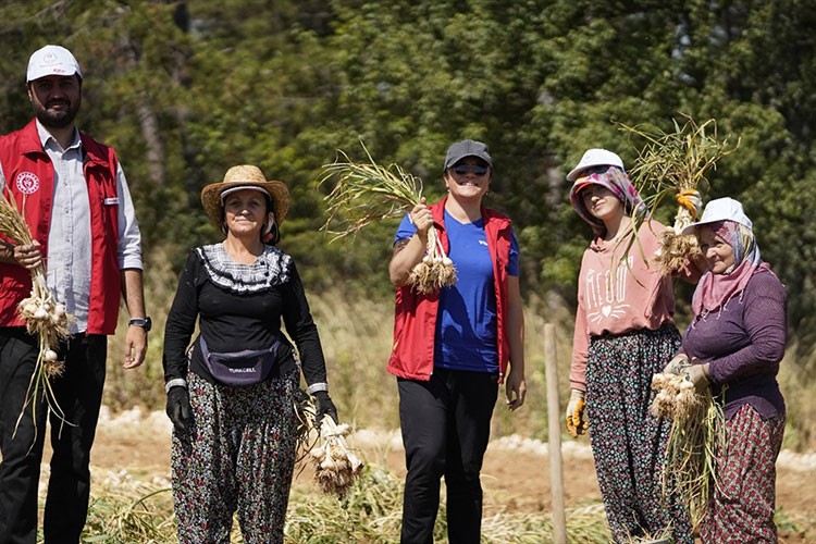 Gençler tarım için sahada