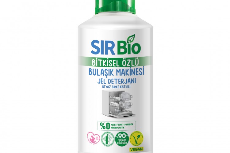Bitkisel özlü SIR BIO jel bulaşık makinesi deterjanı