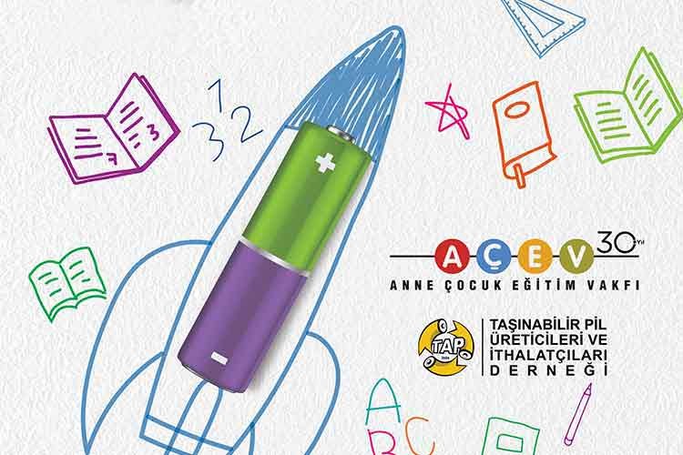 Atık piller AÇEV iş birliği ile çocuklar için kitaba dönüşüyor