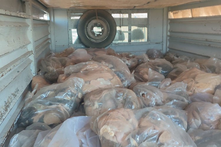 Şanlıurfa'da bozuk 3 bin 812 kilogram sakatat imha edildi