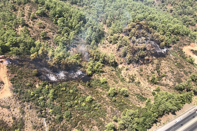 Ortaca'da çıkan orman yangını söndürüldü