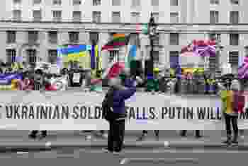 Londra'da Ukrayna'ya destek protestosu